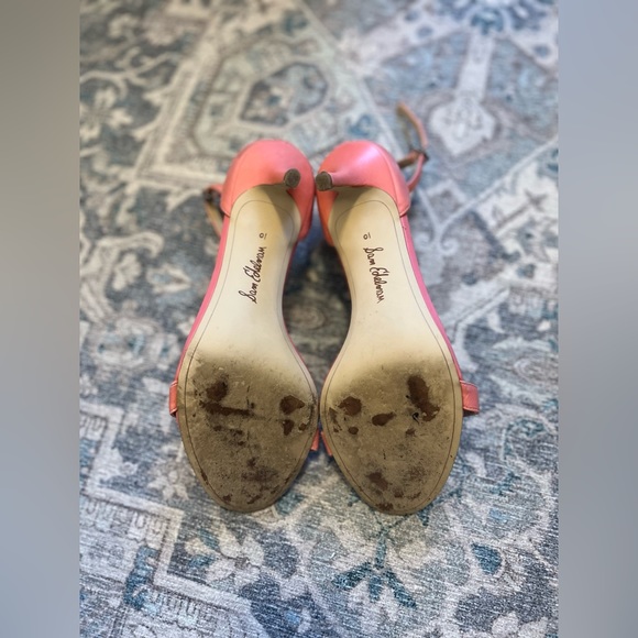 Sam Edelman Patti Monotone Leather Sandals, Light Coral - SIZE 10 - Picture 6 of 7